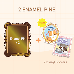 2 Enamel Pins (~$24.30 USD)