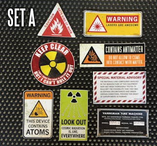 STICKER SET: 8 Warning Labels (Set A)
