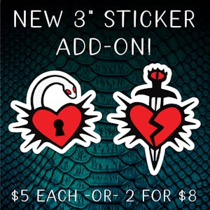 BOTH Heart 3" Vinyl Stickers!