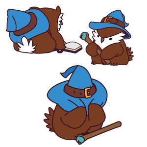 Owlbear Wizard Pin (3 Pack)