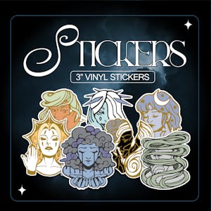 Set of Pin Design Stickers (x5 Stickers)