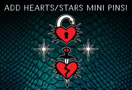 Add 4 piece Hearts/Stars Mini Pins