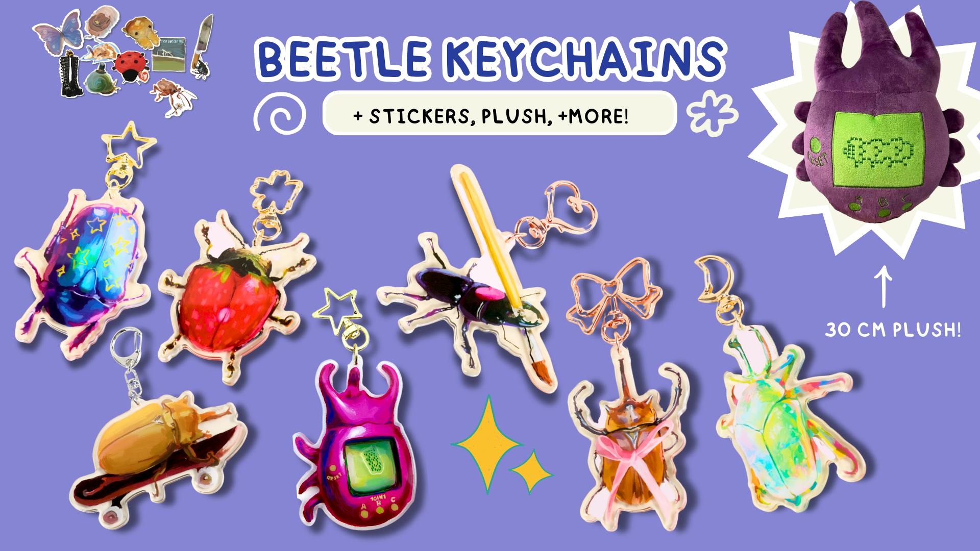 Beetle Keychains Collection + Plushie