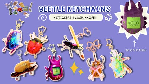 Beetle Keychains Collection + Plushie