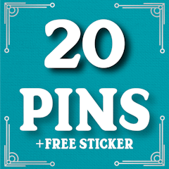 Super Backer - Twenty Pins + Free Sticker