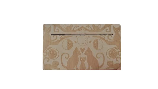 Wooden card stand, Cat design