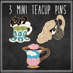 3 Tea Cup (Mini) Pins