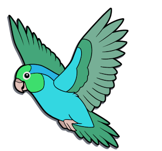One Parrotlet Pin