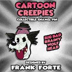 Cartoon Creepies-Big Bad Wolf Head-1.5" Hard Enamel pin