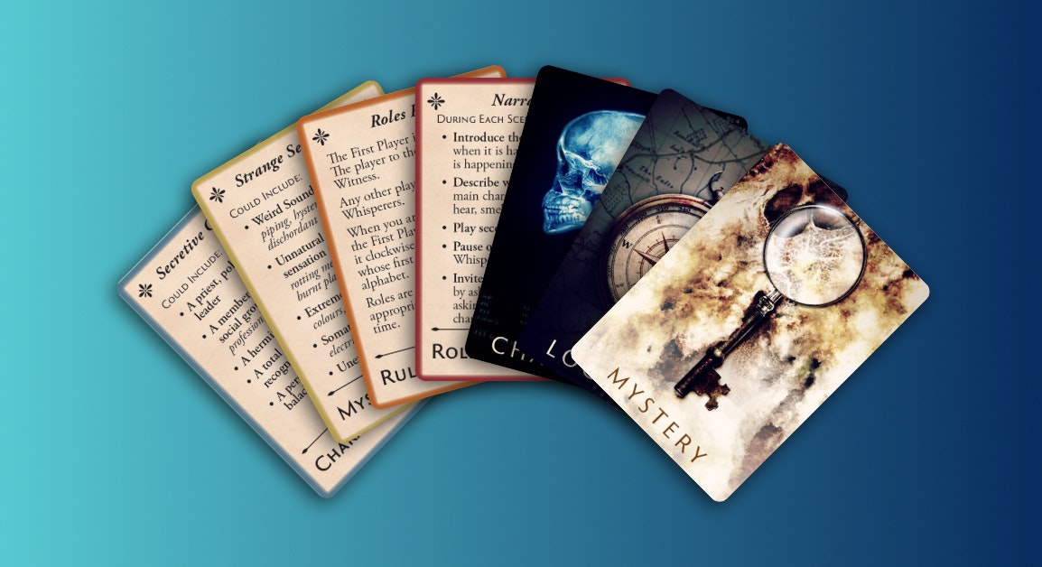 A mock up of the cards used to play the game