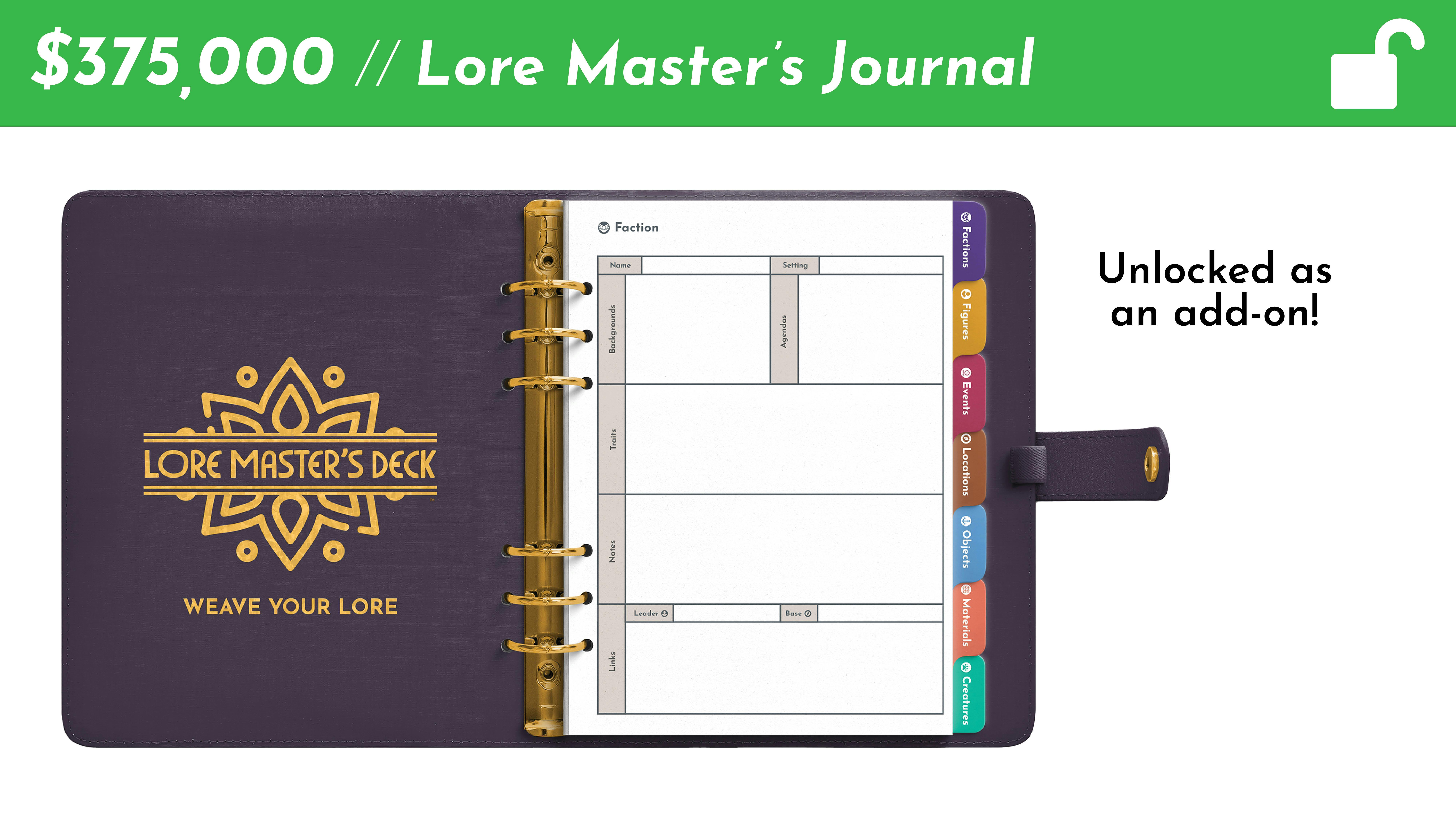 Unlock Lore Master's Journal