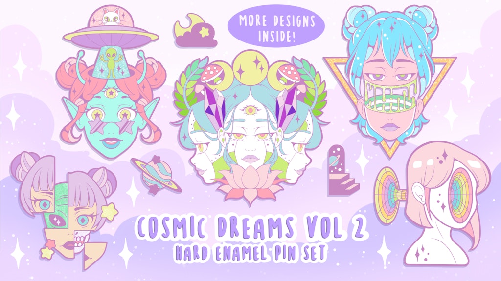 Cosmic Dreams Vol 2 - Hard Enamel Pin Collection