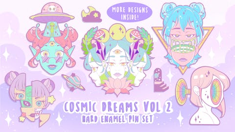 Cosmic Dreams Vol 2 - Hard Enamel Pin Collection