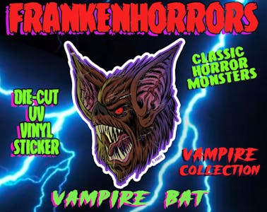 Frankenhorrors Vampire Bat 5" Sticker