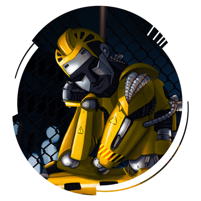 A construction robot.