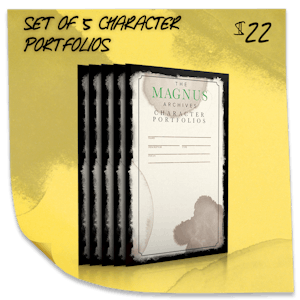 Character Portfolios (set of 5)
