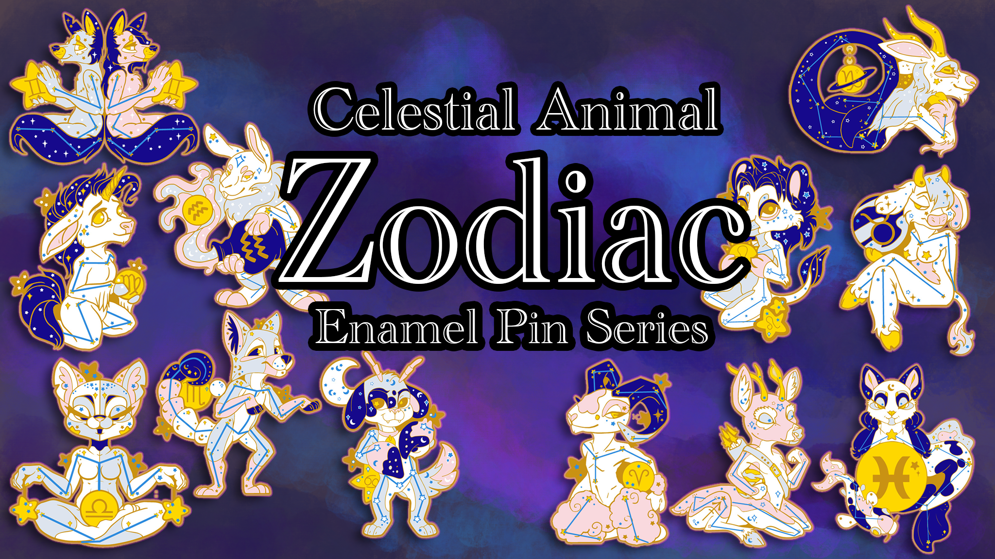 Celestial Animal Zodiac: An Enamel Pin Set - BackerKit
