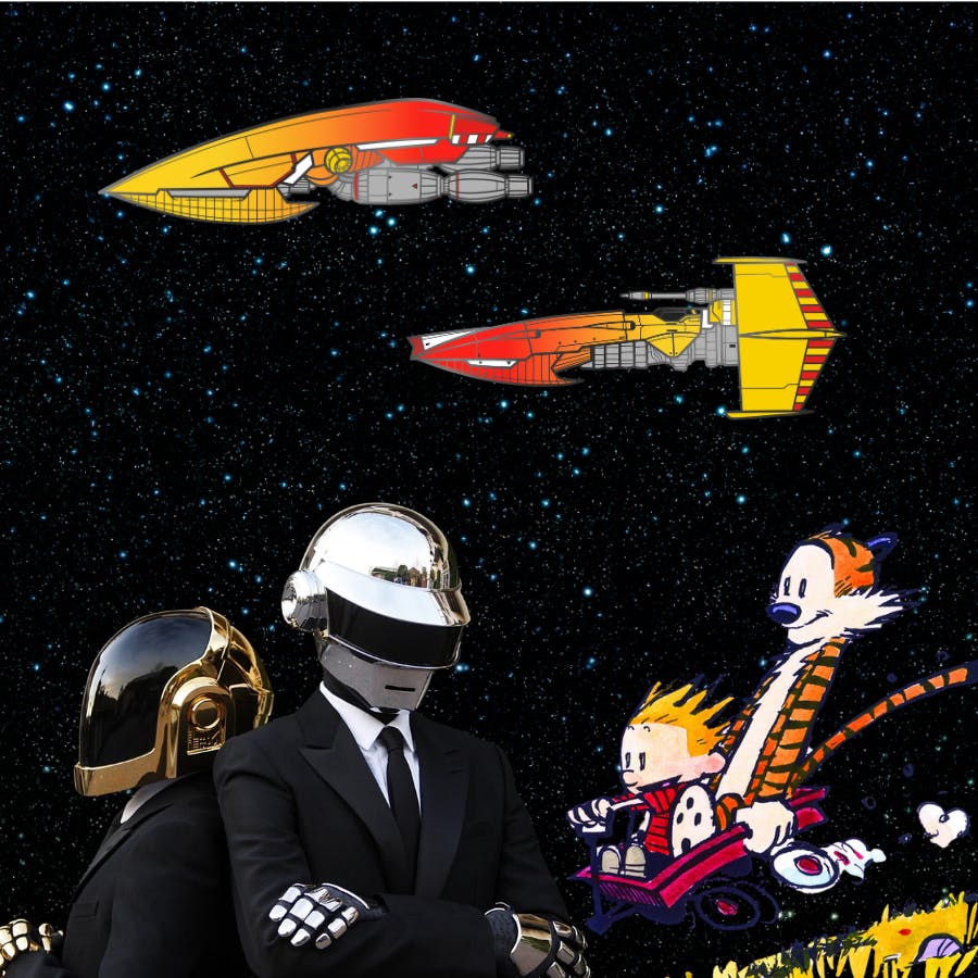 Daft Punk and Calvin and Hobbes Spaceships!