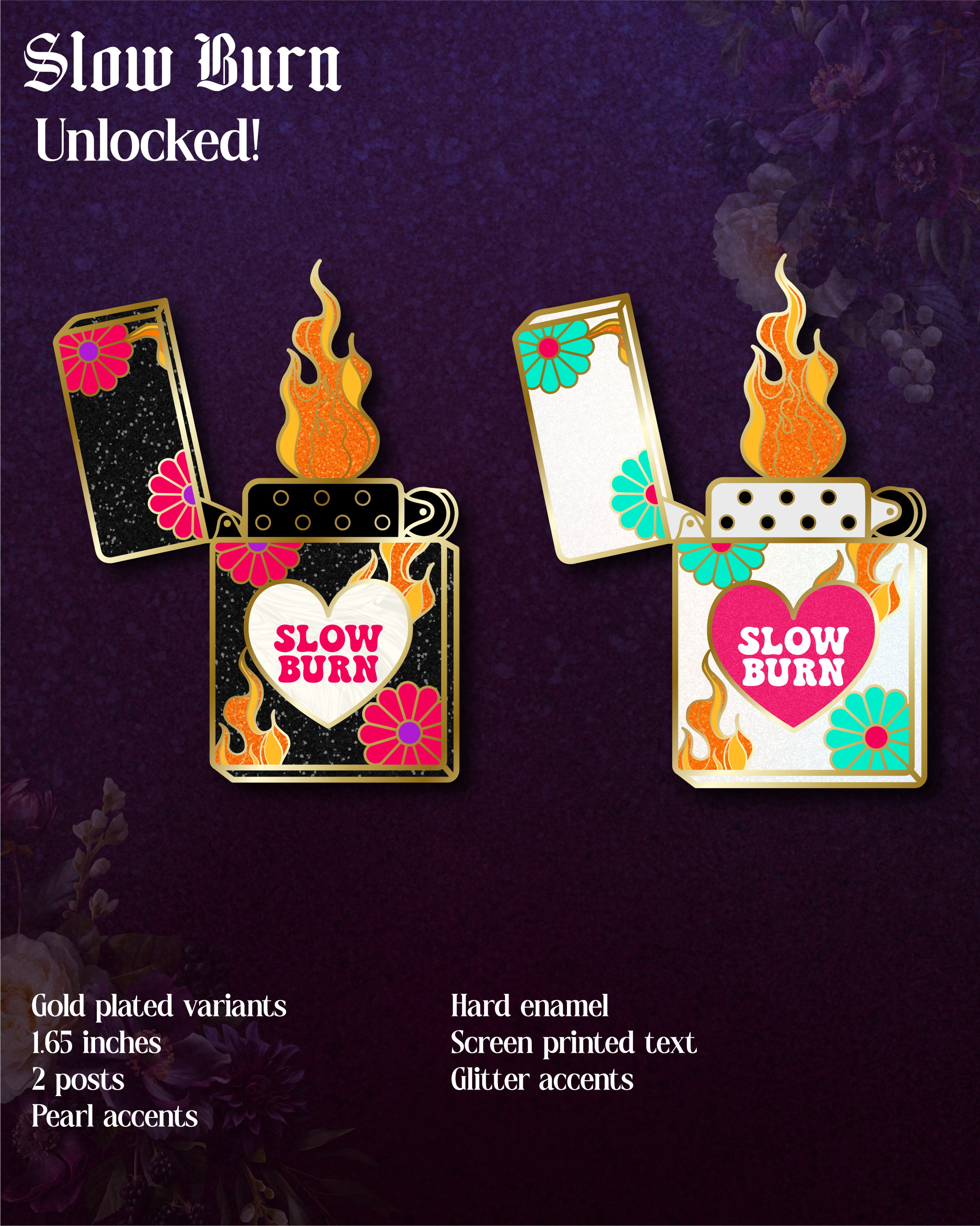 Ink & Enamel - Fantasy and Romance Book Pins - BackerKit