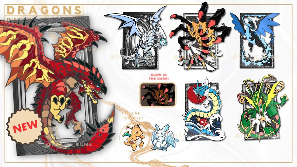 【龍】 Dragons -  A Deluxe Pincard Collection