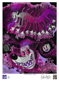 CENTEPEDE TERRORS IN PURPLE SDCC EXCLUSIVE 13X19 PRINT by Frank Forte