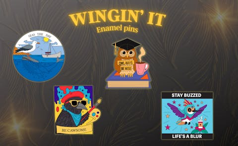 Wingin' It - Quirky Bird Pins