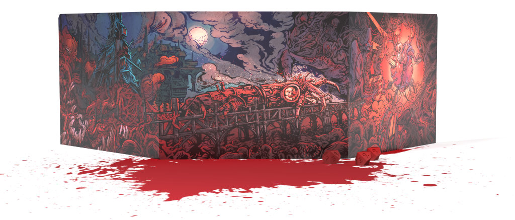 A mockup render depicting the Heart GM Screen.