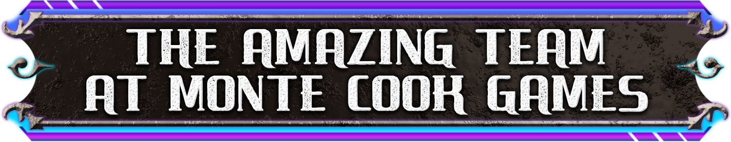 The Amazing Team at Monte Cook Games header graphic