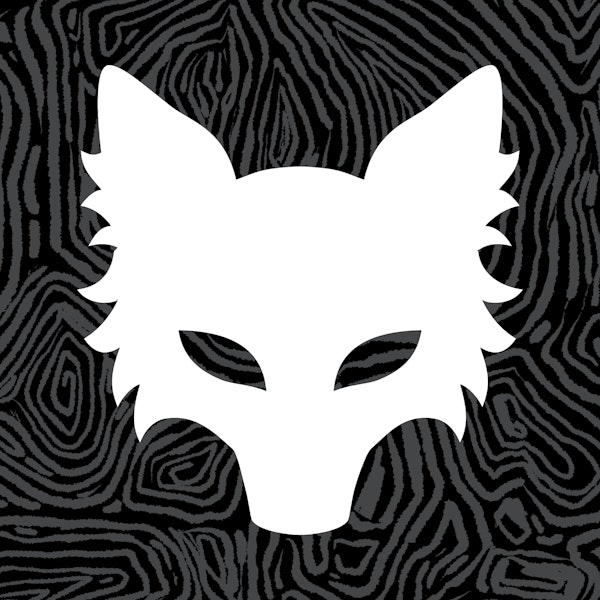 A white silhouette of a wolf's head to represent the Wolf Form.