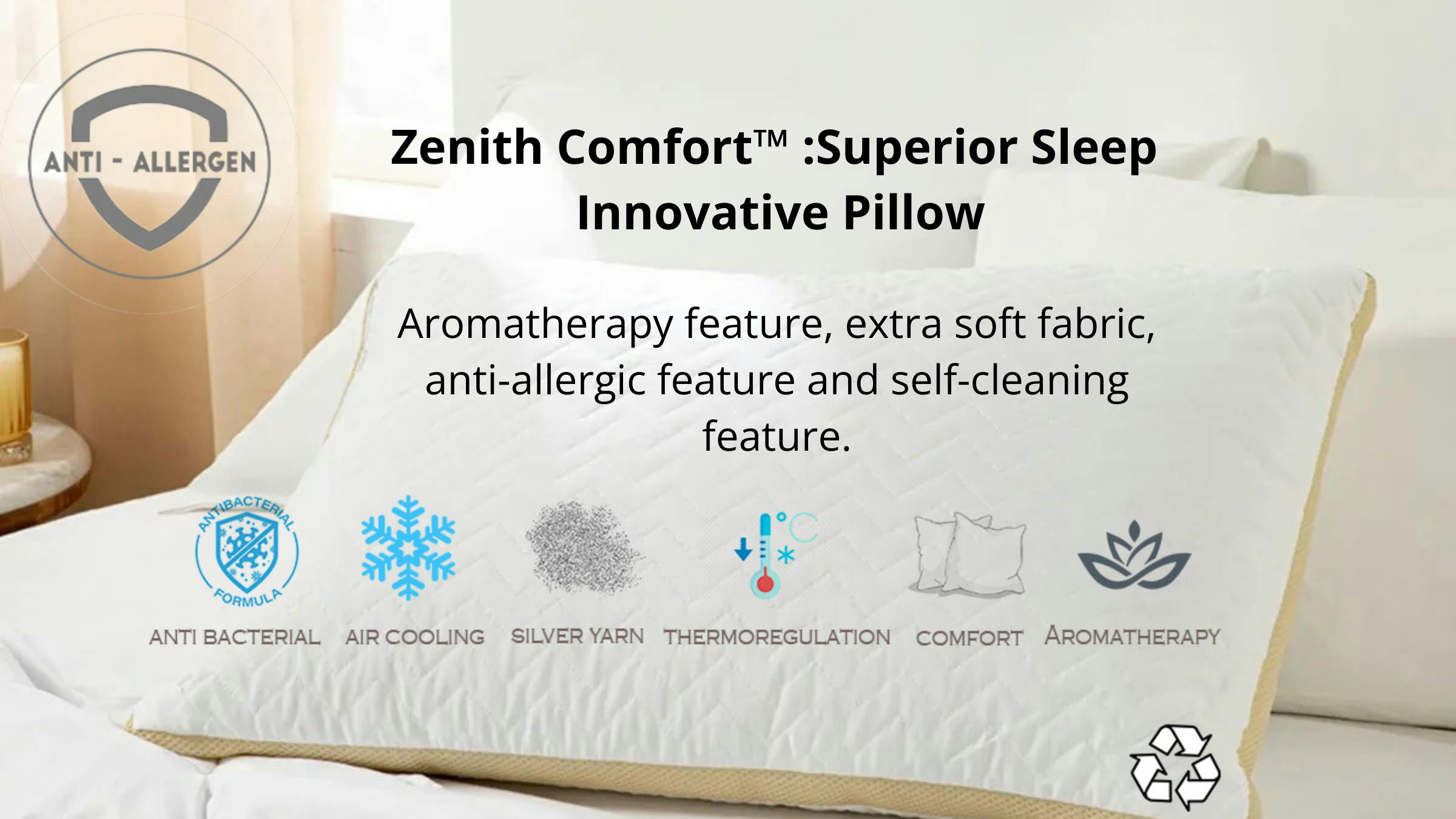 Zenith Comfort™ :Superior Sleep Innovative Pillow