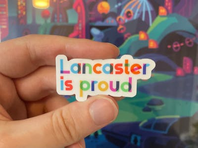 Lancaster is proud clear vinyl sticker