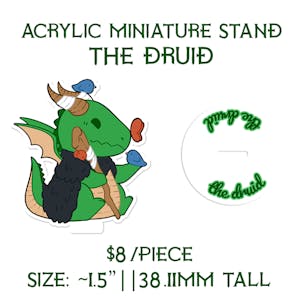 Acrylic Miniature Stand || The Druid