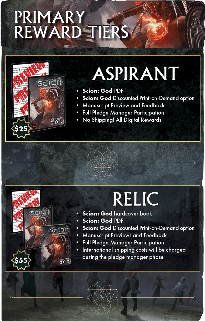 Primary Reward Choice - Aspirant for PDF and Relic for hardcover and PDF