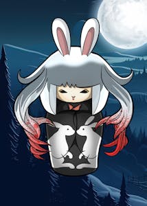 A5 Print (DWA-02F) Moon Rabbit Doll