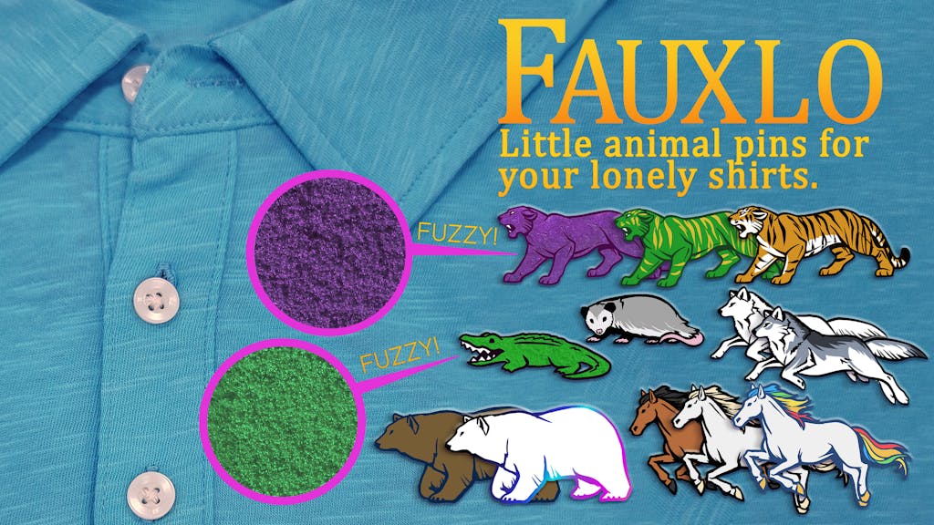 Fauxlo: little animal pins for your lonely shirts