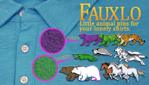 Fauxlo: little animal pins for your lonely shirts