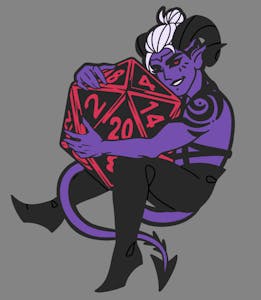 Theren the Tiefling Acrylic Charm