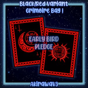 EARLY BIRD - Black & Red Grimoire Laptop Bag ! ✨
