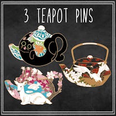 3 Tea Pot (Regular) Pins