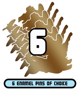 Six (6) Enamel Pins