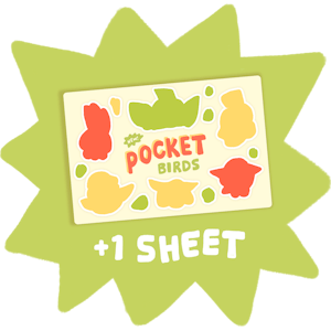 +1 Pocket Birds Sticker Sheet