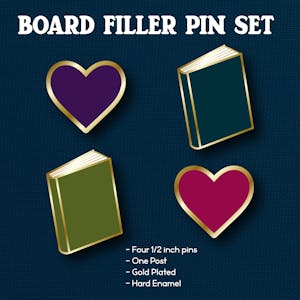 Board Filler Mini Pins - Set of 4 - Gold Plated