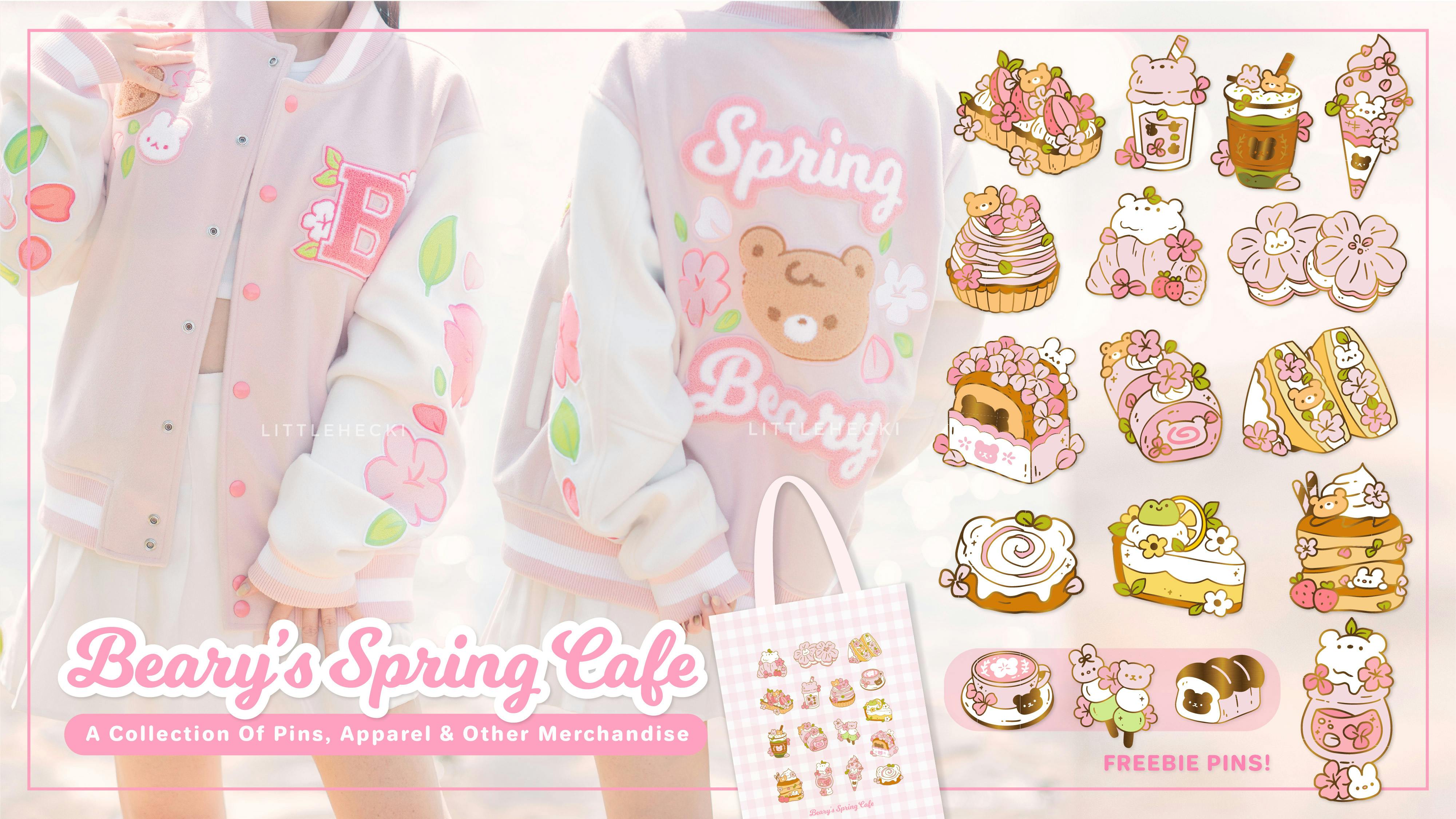 Beary's Spring Cafe V.2 - A Collection Of Spring Desserts Enamel Pins & Apparel