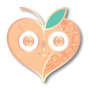 Peach Fuzz Enamel Pin