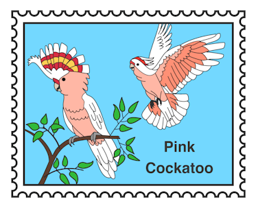Pink Cockatoo vinyl sticker 