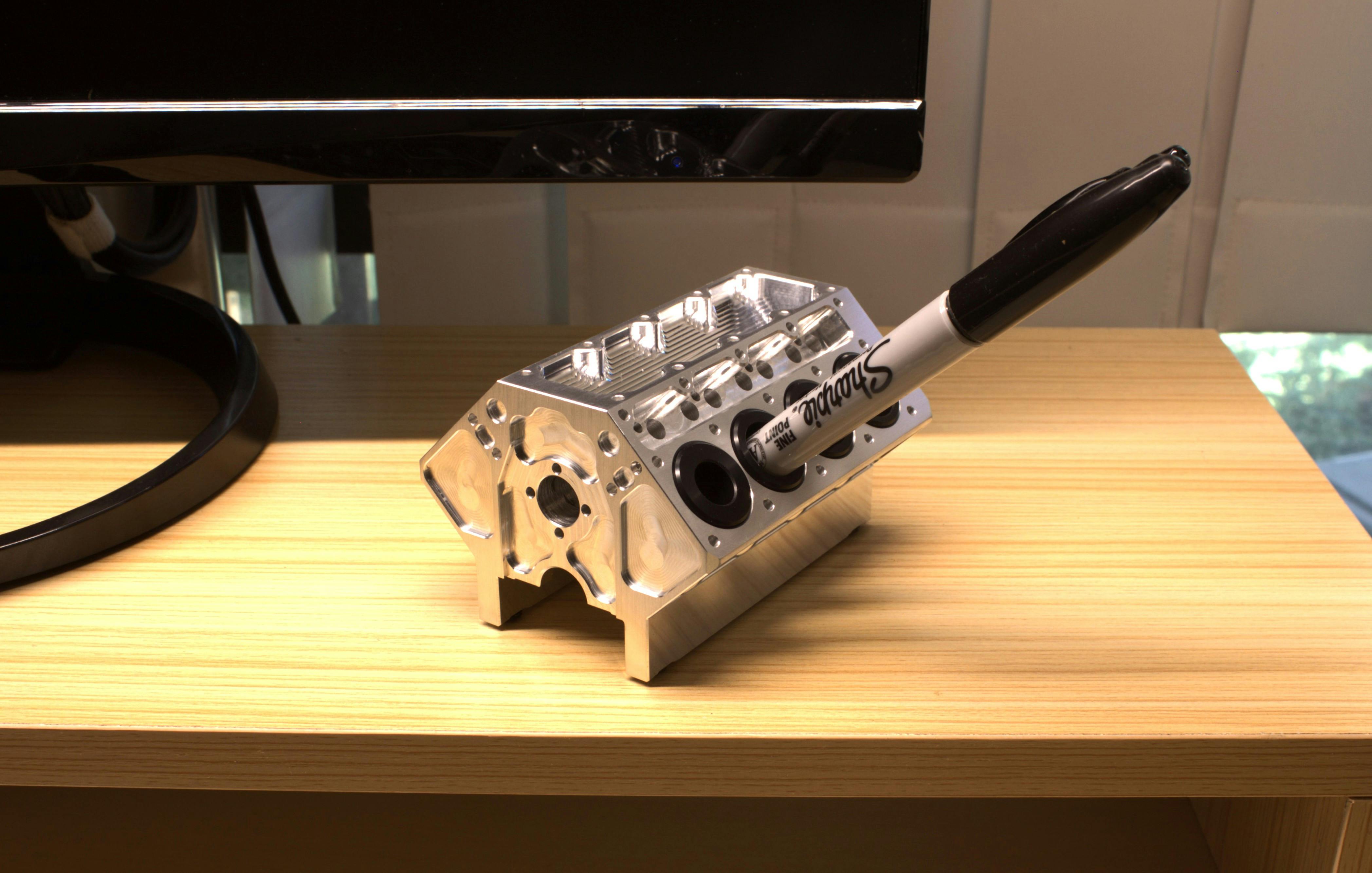 Aluminum V8 Pen Holder