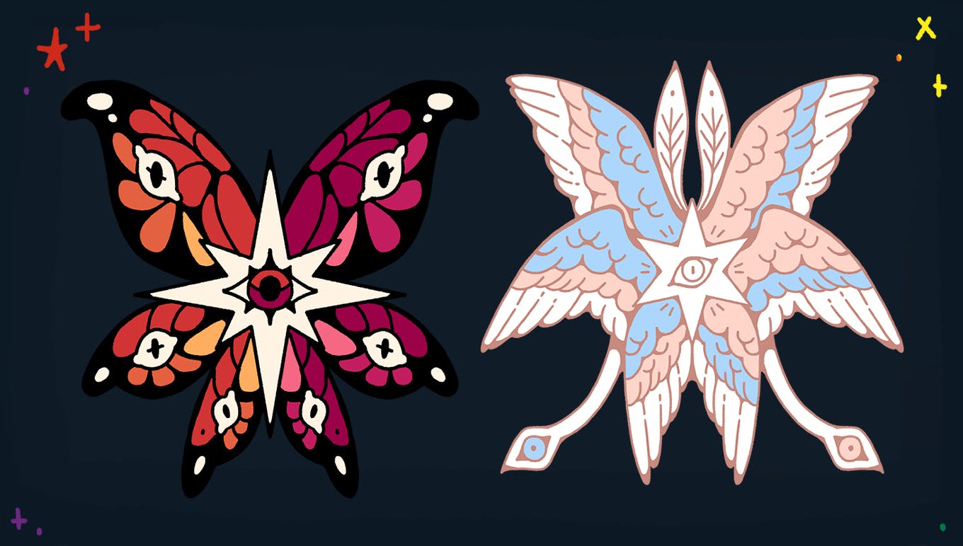 Lesbian (Alternate) and Transgender (Alternate) Pins