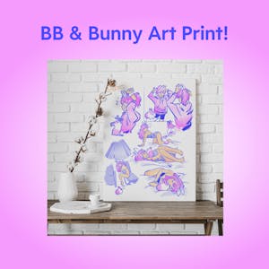 BB & Bunny Art Print