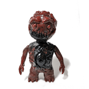 Nightmare-Chan Marbled Red Glow and Black toy