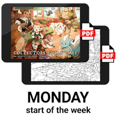 MONDAY Calendar & Coloring Book - Digital